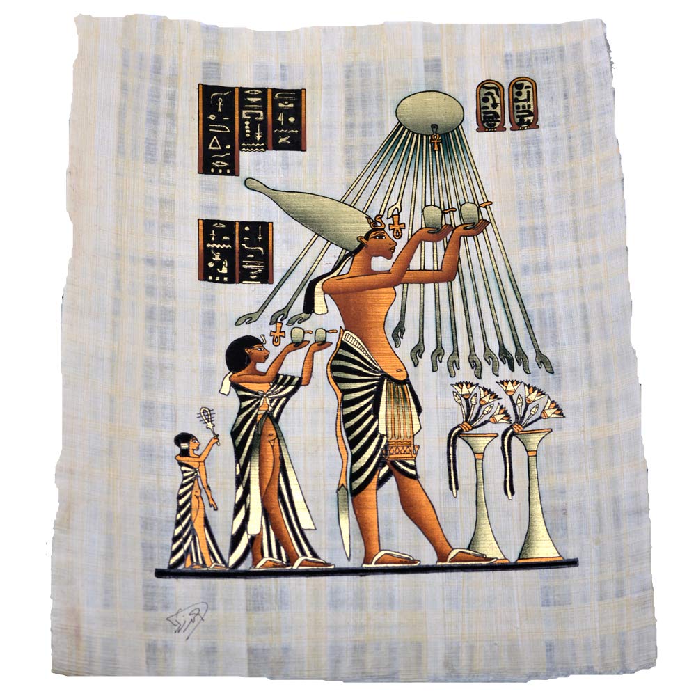 Papillon original fabriqué à la main en Égypte d'Amenofis IV 33x43cm