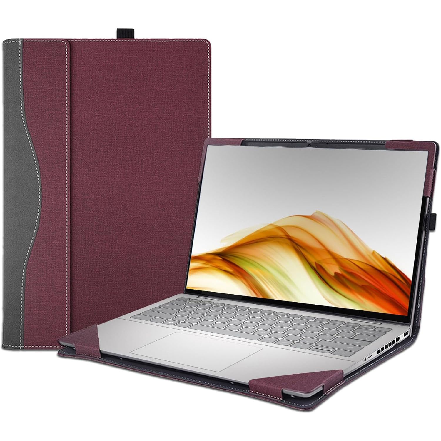 BONAEVER Laptop Cover Case for HP EliteBook 6 G1i /G1a/G1q & ProBook 4 G1i/ G1a /G1q 14inch [not Compatible with Any Other Model] 2-in-1 PU Leather Notebook Sleeve