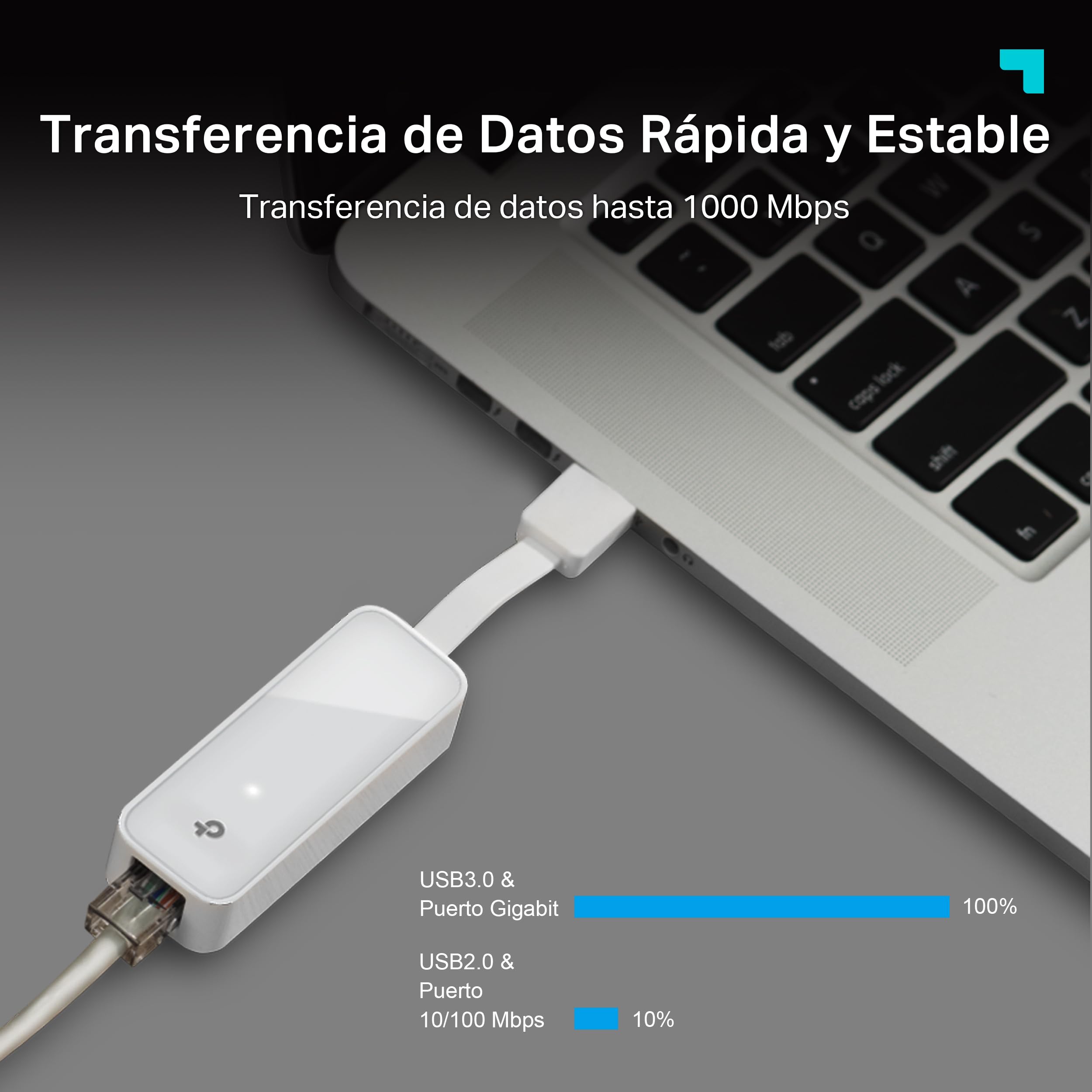 TP-Link UE300 Adaptador USB 3.0 Gigabit Ethernet 10/100/1000 Blanco