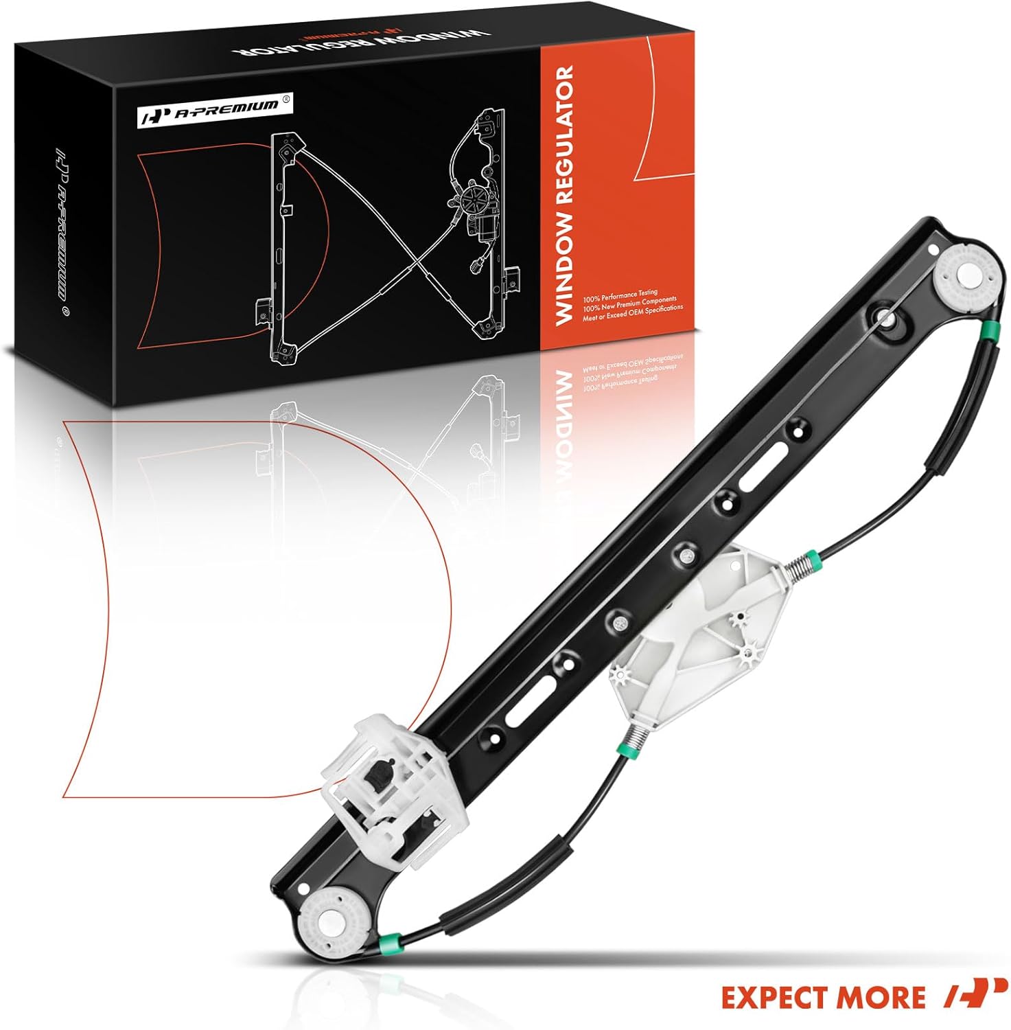 A-Premium Power Window Regulator without Motor Replacement for BMW X3 E83 2004-2010 Rear Left Driver Side