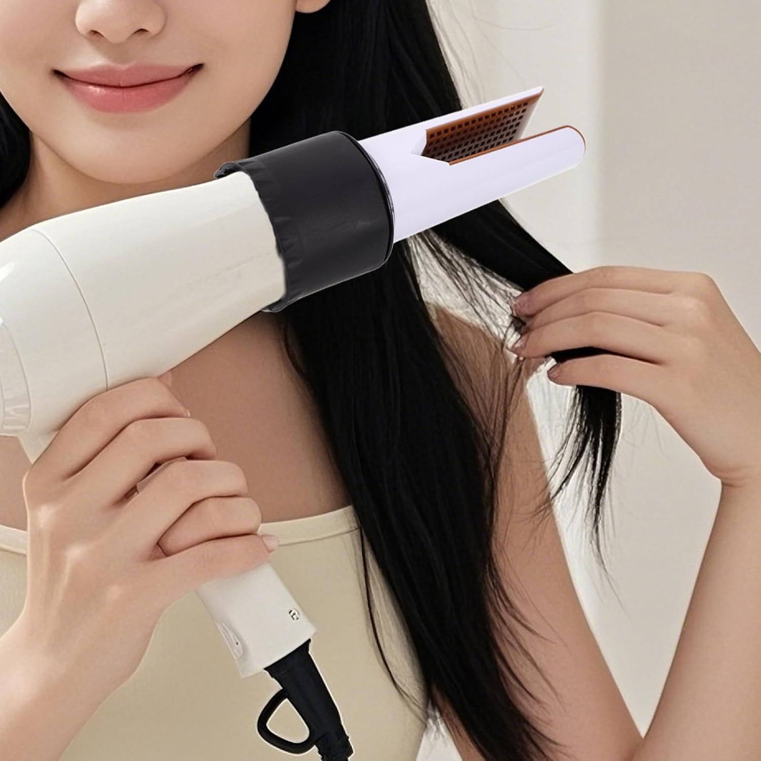 Cabilock Universal Hair Dryer Nozzle Attachment for Hair Straightening with Compact PC Design for Travel Use