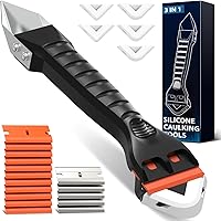 Vista 1 de Kit de herramientas de calafateo de silicona 3 en 1: removedor de sellador de lechada Herramientas de raspador de acabado - Fácil eliminación