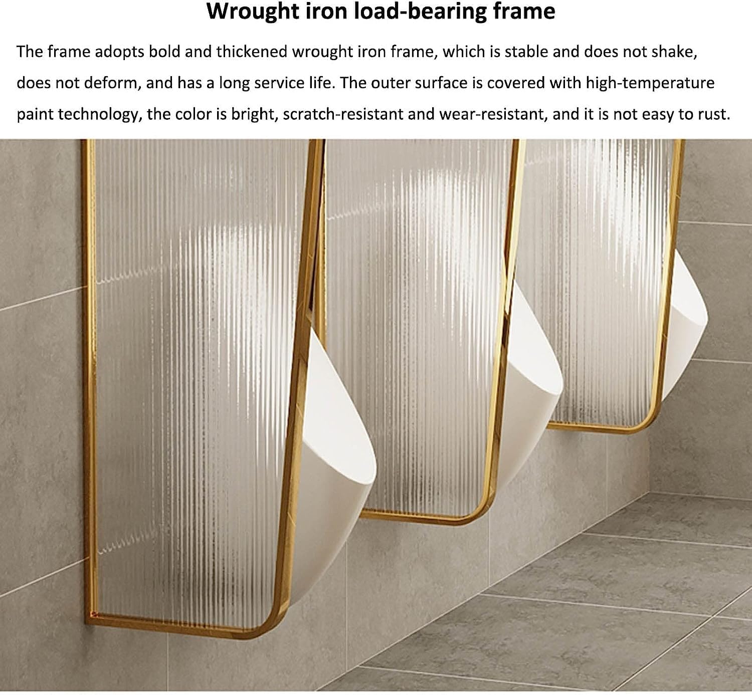 Glass Room Divider Office Partition Tempered Glass Panels Table Dividers Panels Partitions，Men's Urinal Privacy Screen WallMounted Divider Stainless Steel Frame with Glass Panel Ideal for Sc