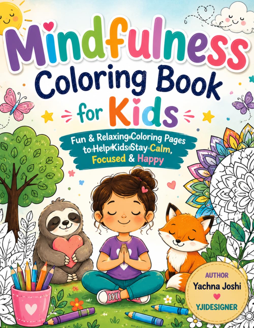 Mindfulness Coloring Book for Kids: Fun & Relaxing Coloring Pages to Help Kids Stay Calm, Focused & Happy