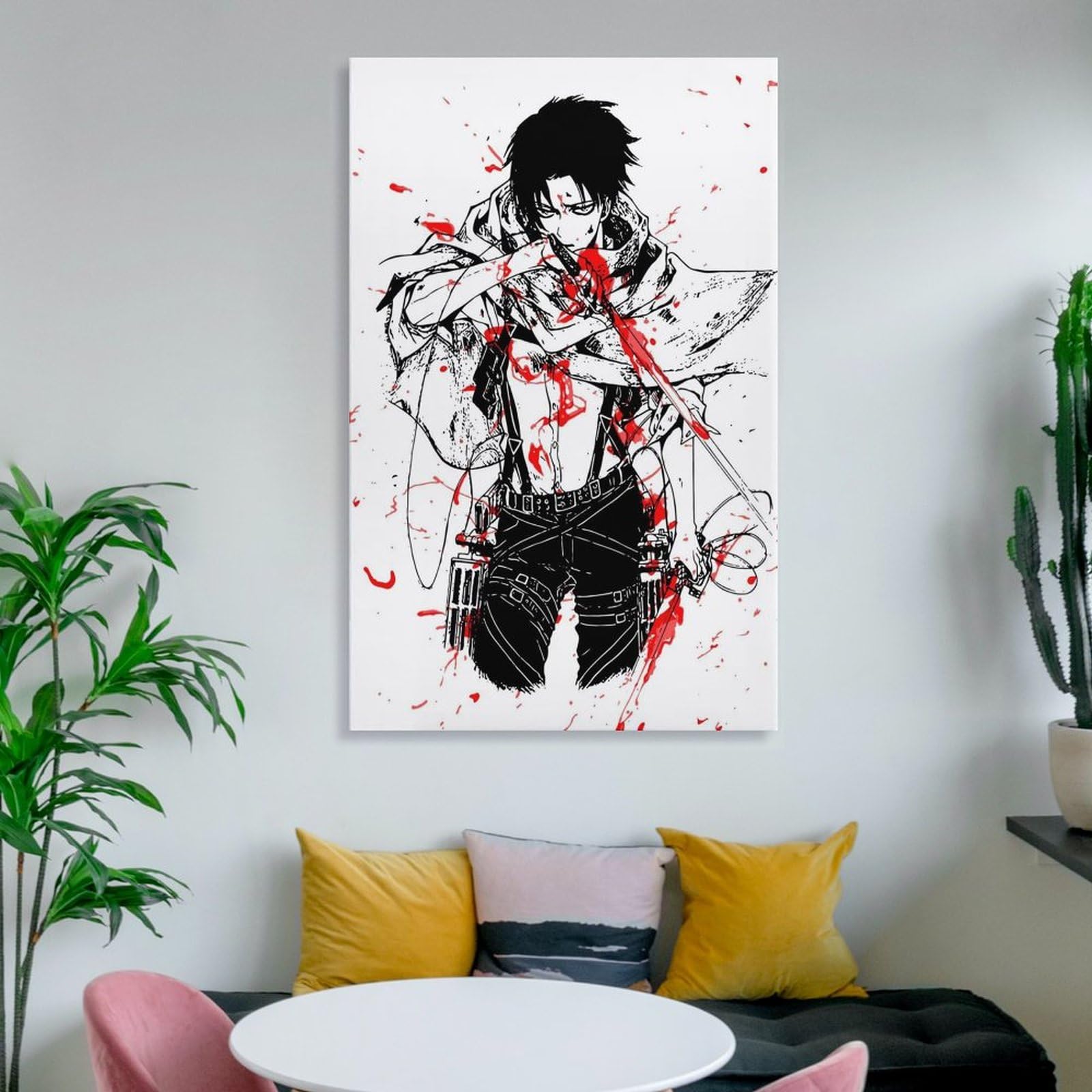 Amazon.com: Levi Ackerman Posters Art Poster Canvas Painting Decor