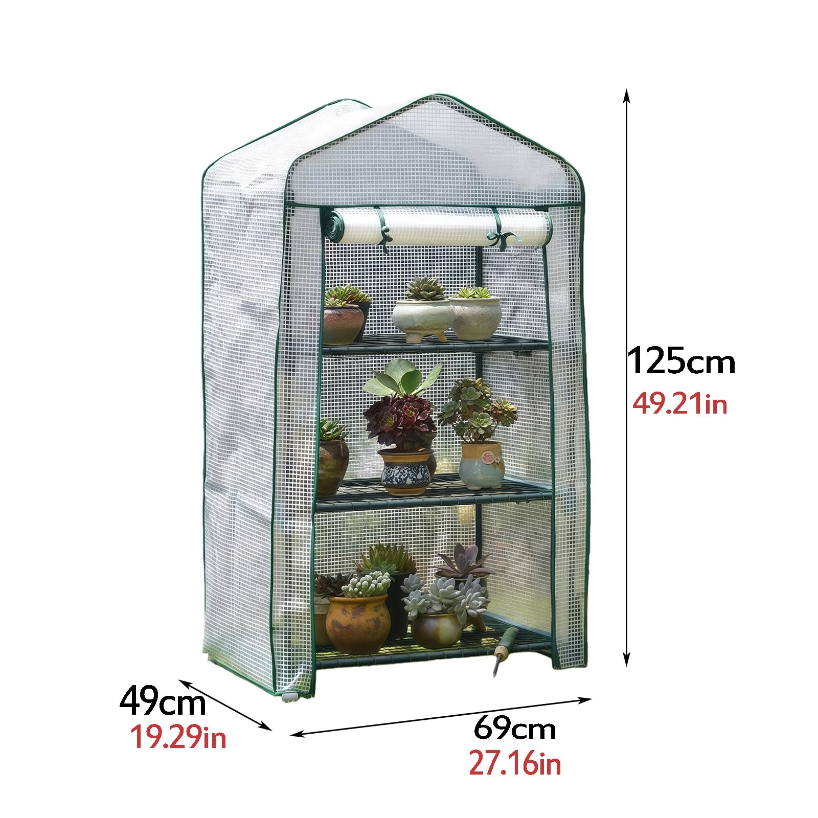 Serre de Jardin à 3 étages, pour légumes, Plantes et Fleurs, revêtement renforcé, protégez Vos Plantes Toute la Saison