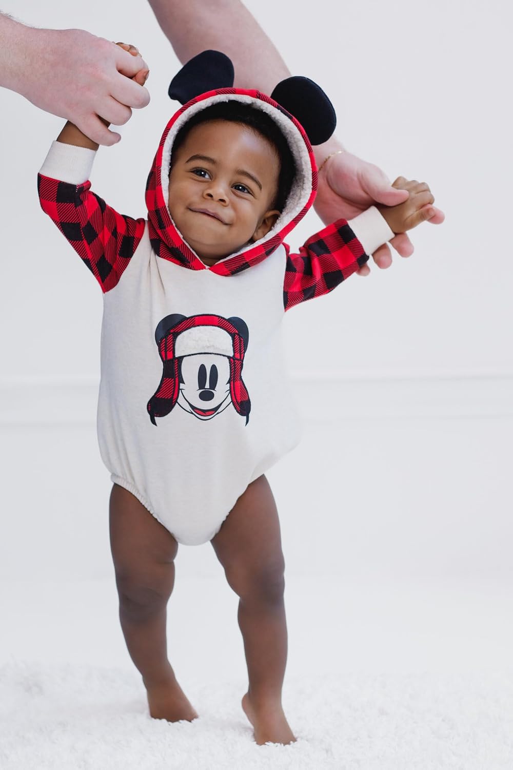 Disney Mickey Mouse Fleece Matching Family Pullover Hoodie & Bodysuit Newborn to Adult Sizes (0-3 Months - 2XL) - Image 2