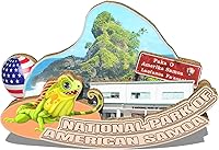 Vista 1 de Imán para nevera con imán para el parque nacional de Samoa Americana de Estados Unidos, 3D, para viajes, coleccionables, recuerdos, decoración hecha