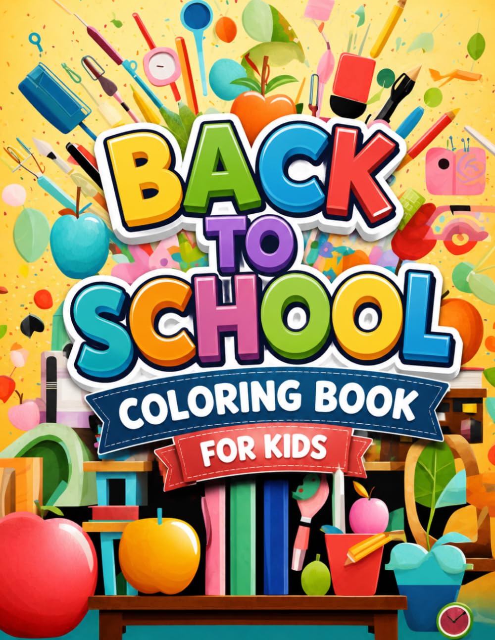 Back to School Coloring Book For Kids: 54 Fun and Cozy Coloring Designs for Hours of Enjoyment.