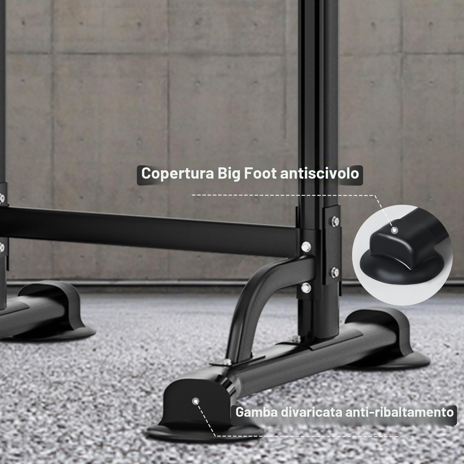 SDHYL Power Tower Dip Station Sbarra Sollevamento Impugnature per Flessioni Trazioni Addominale e Schiena Regolabile di Forza per Allenamento Fitness Adatto per Palestra Domestica Allenarsi