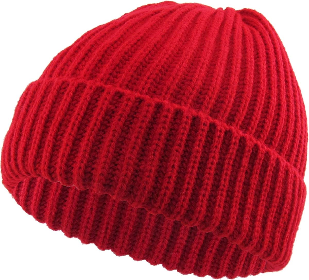 KBETHOS Gorro de punto acanalado con puños, gorro grueso de invierno para esquí, calavera, cálido, unisex para hombre y mujer