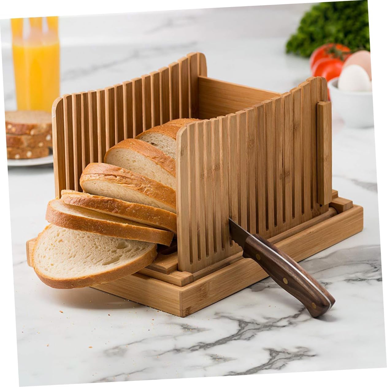 Alipis Bread Slicing Guide Bamboo Slicer Loaf Bread Slicer Sandwich Compact for Home