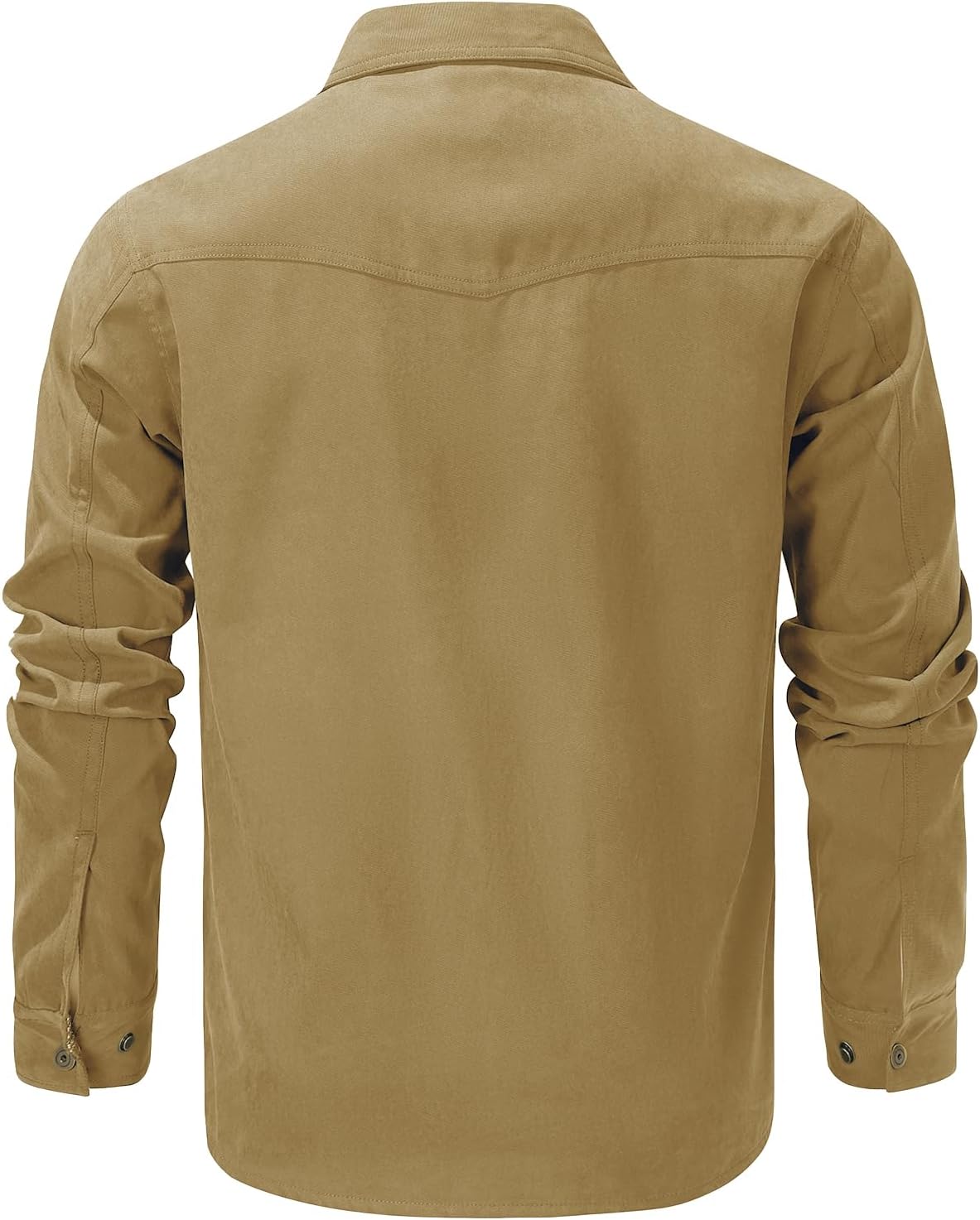 Eisctnd Men's Flannel Lined Shacket Lightweight Warm Snap Western Plaid Shirt Jacket for Outdoor Cowboy Casual Work - Image 4