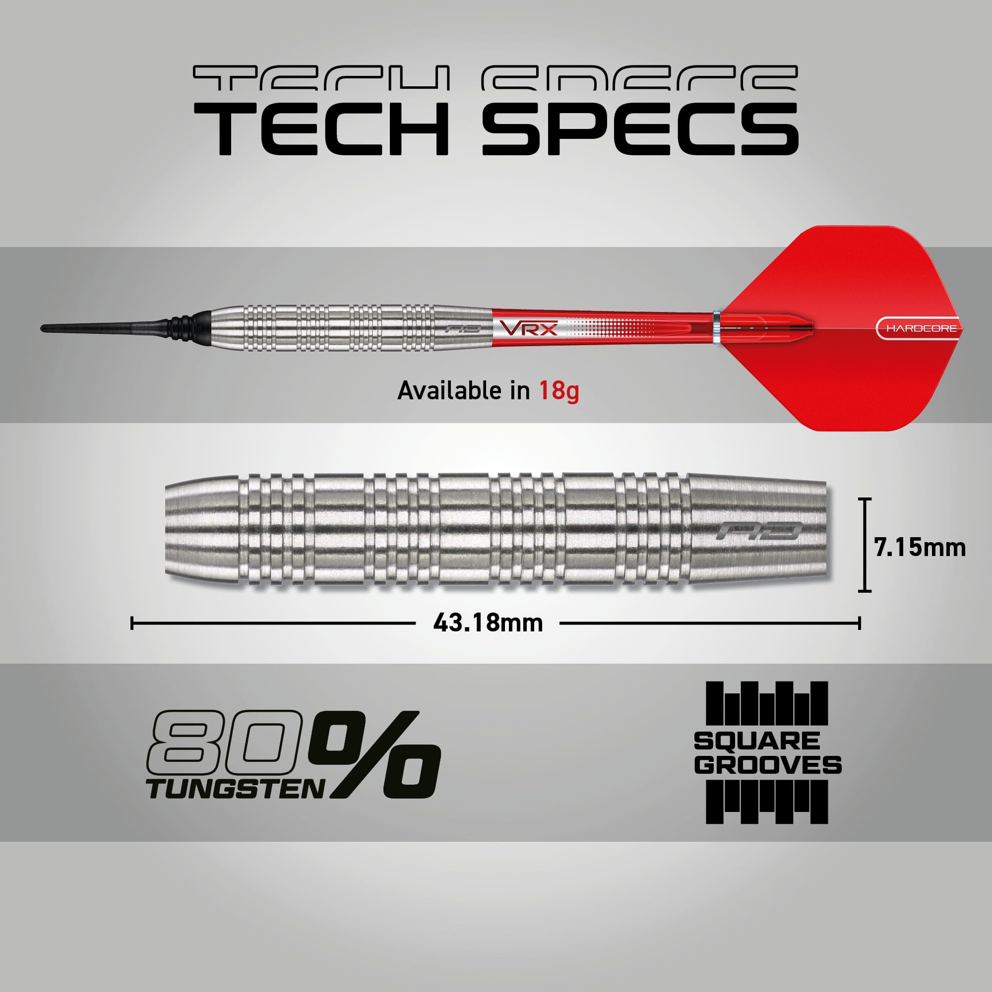 RED DRAGON Hell Fire 20g Weiche Spitze mit Dart Flüge und Dart-Schäften