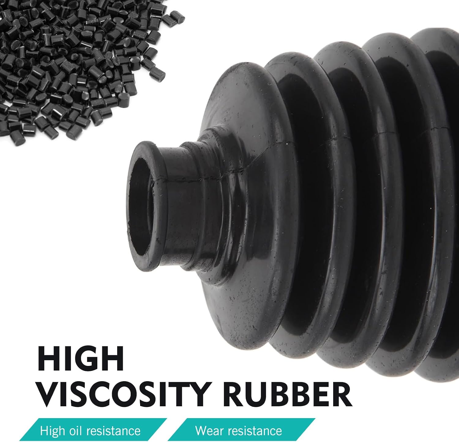 2 PCS CV Axle Boot Kit, Universal Constant Velocity Joint Protector with Clamps, Compatible with Most FWD and AWD Vehicles for Shaft Diameter 19mm to 24mm (Black)