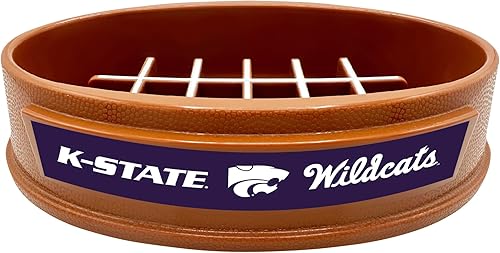 Miniatura 70 de NCAA Super-Bowl Iowa Hawkeyes - Cuenco para perros de alimentación lenta con diseño de fútbol para una digestión saludable. Cuenco antideslizante