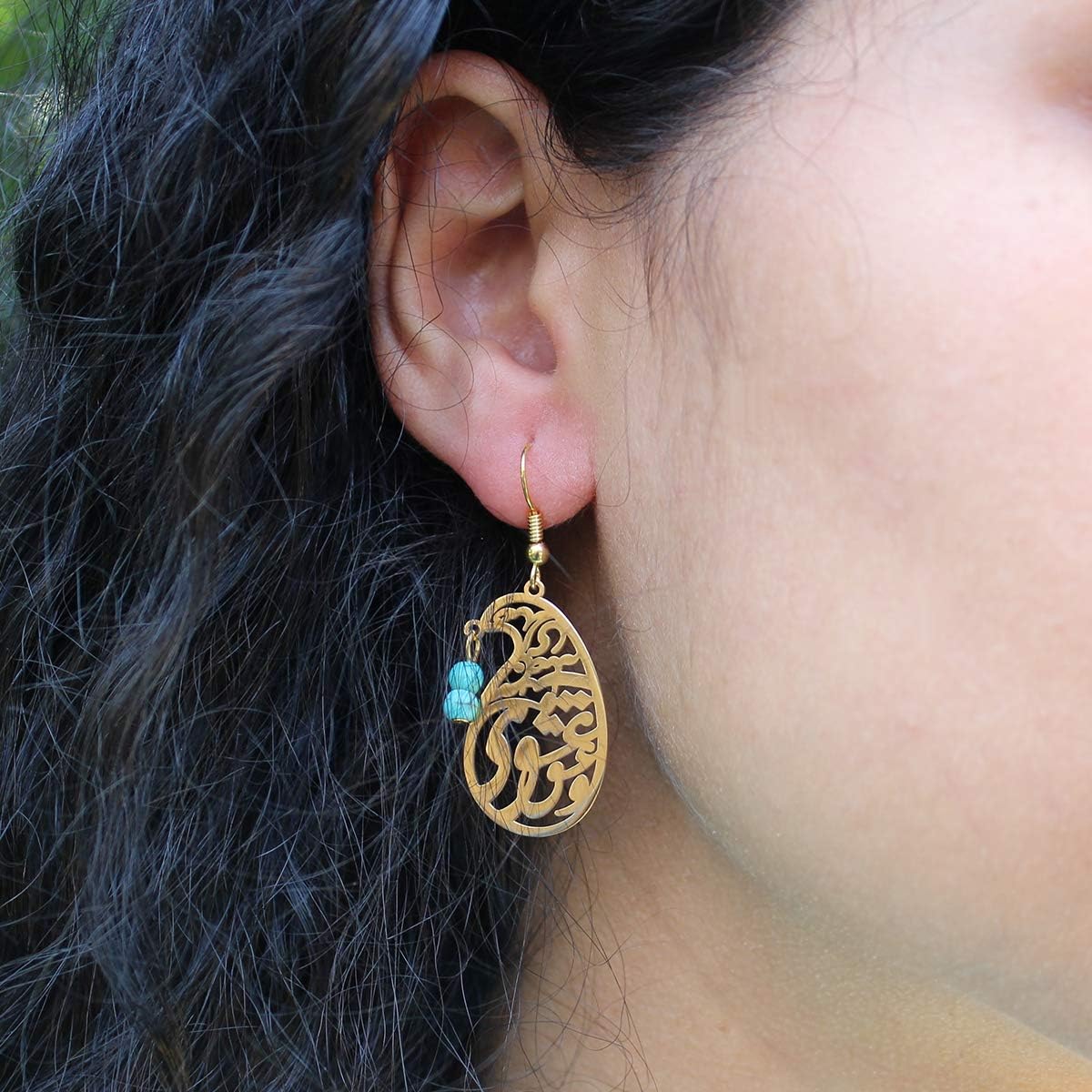 Persian Parsi Calligraphy Earring Love Poem Farsi Earrings Persian Gift
