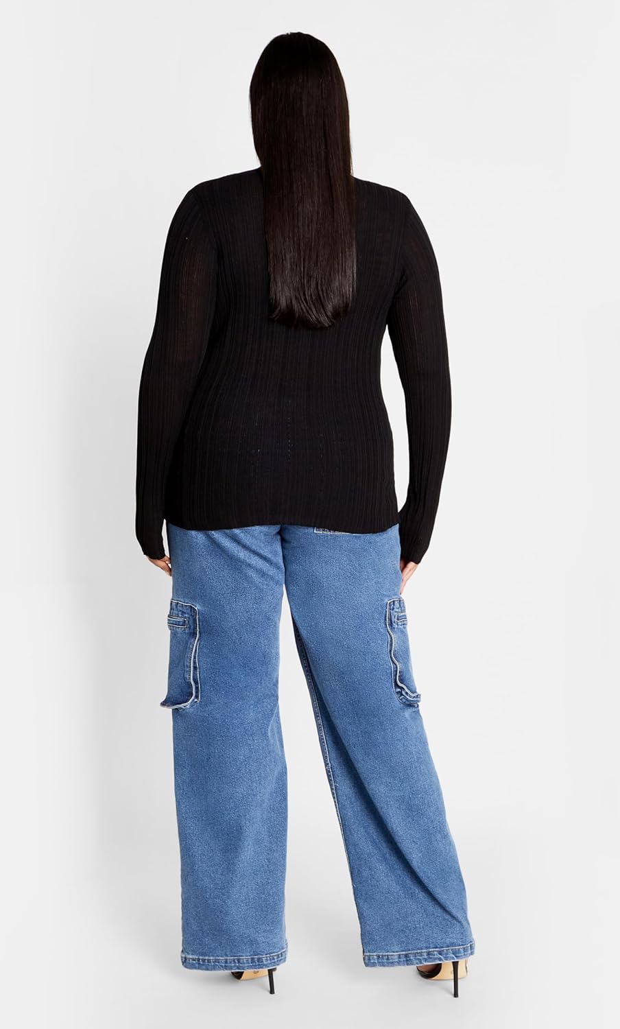 City Chic Women's Plus Size Crinkle Knit Sweater - Image 4