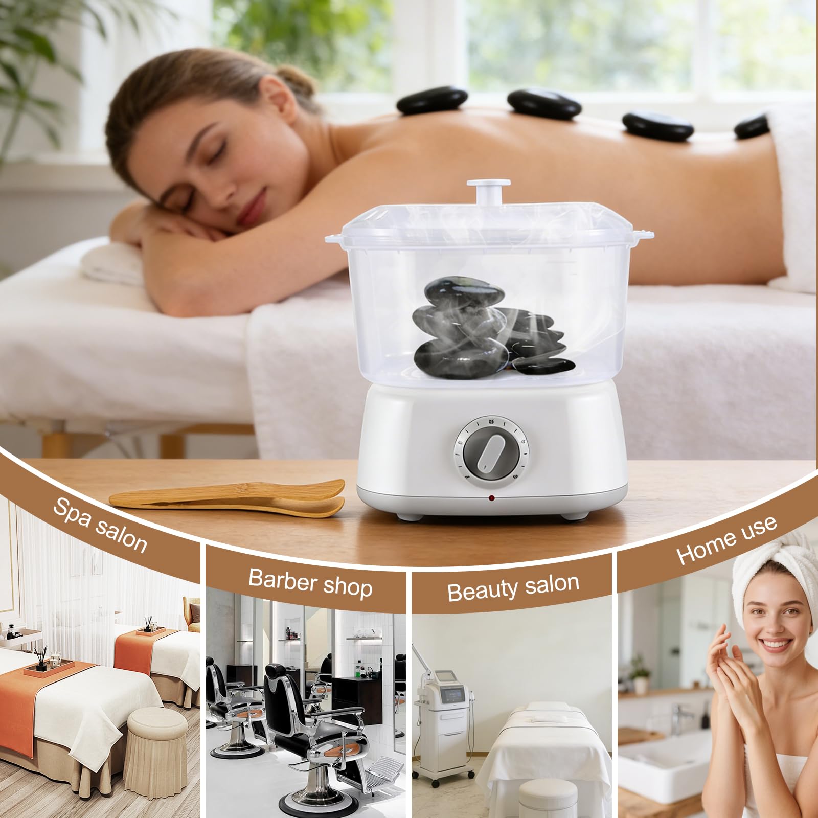Chauffe Serviette, Chauffe Serviette Esthetique avec Pince à Serviette, Grande Capacité de 3L Chauffe Serviette Spa, Chauffe Serviette Barbier à Chauffage Rapide pour Salon, Usage Domestique