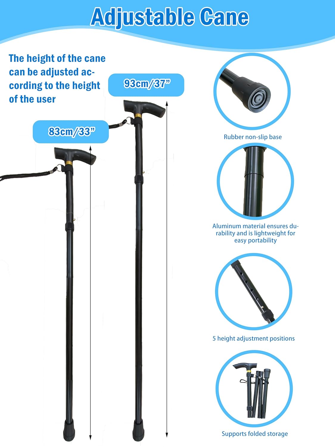 Cupohus Women's Old Lady Wig Costume Set, 100 Days of School Adult Granny Dress Cosplay, 8PCS Set- Grandma Wig and Cap, Retro Glasses with Chain, Faux Pearl Jewelry, Cane, Blue Floral Dress Outfit - Image 6