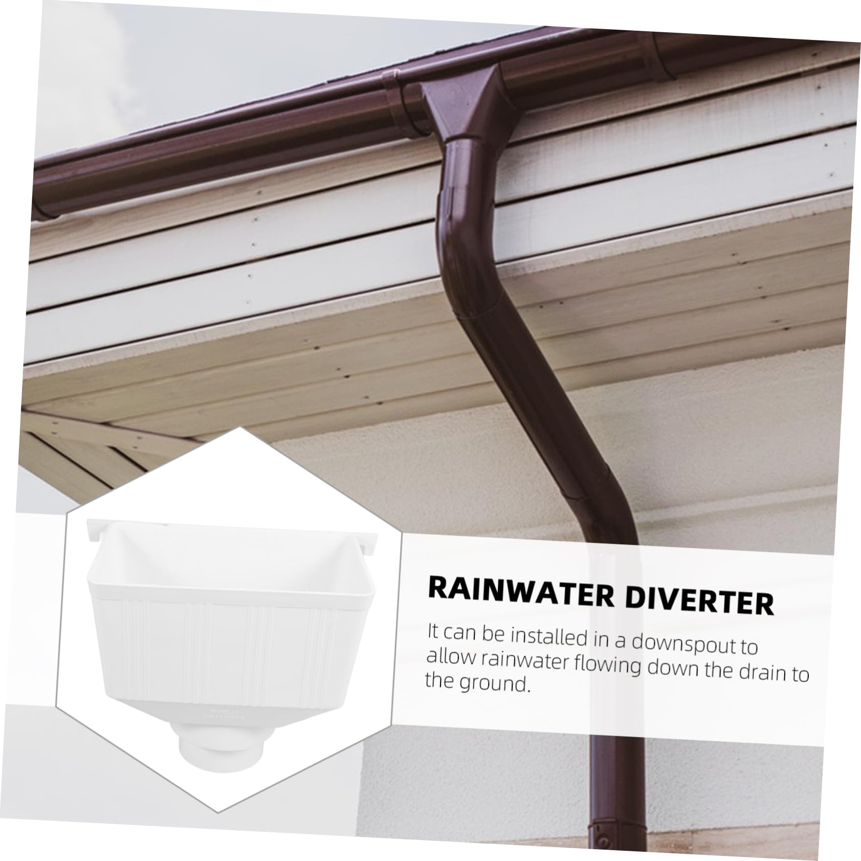 MAGICLULU Deviatore Acqua Piovana In PVC Per Grondaie 110x75mm | Connettore Di Scarico Resistente E Antigoccia Per Cisterne