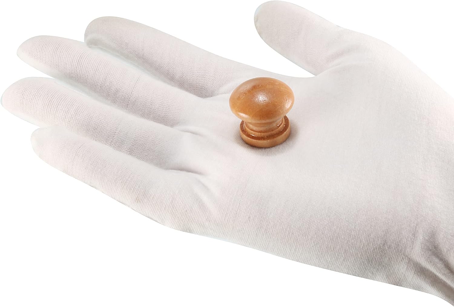 sourcing map 20pcs Light Color Wood Cabinet Closet Drawer Door Pulls Knobs Handles for Dresser Drawer Wardrobe - Image 4
