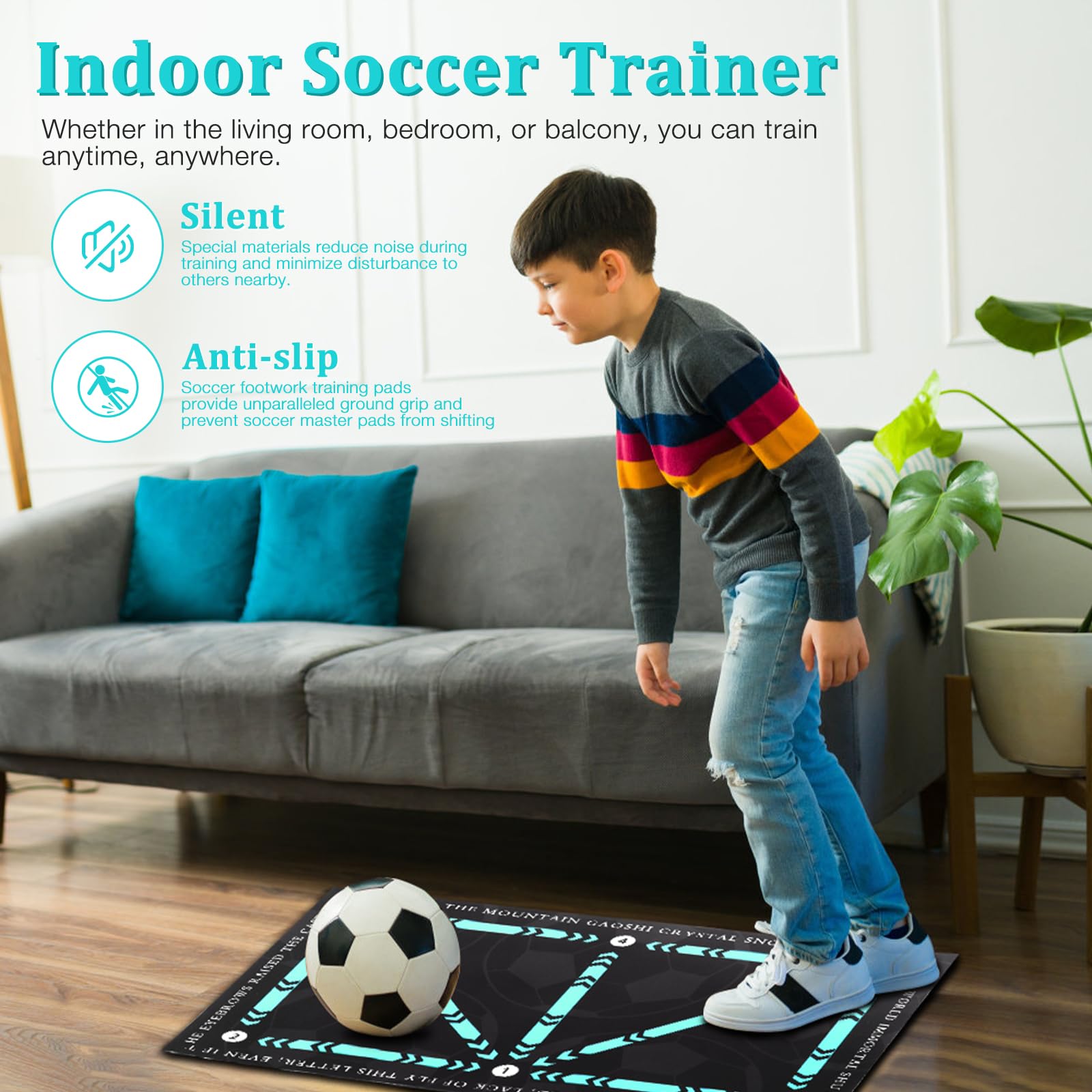 Tapete De Entrenamiento Para Pasos De Fútbol, Verde | Envío gratis Tapete De Entrenamiento Para Pasos De Fútbol, Verde | Envío gratis