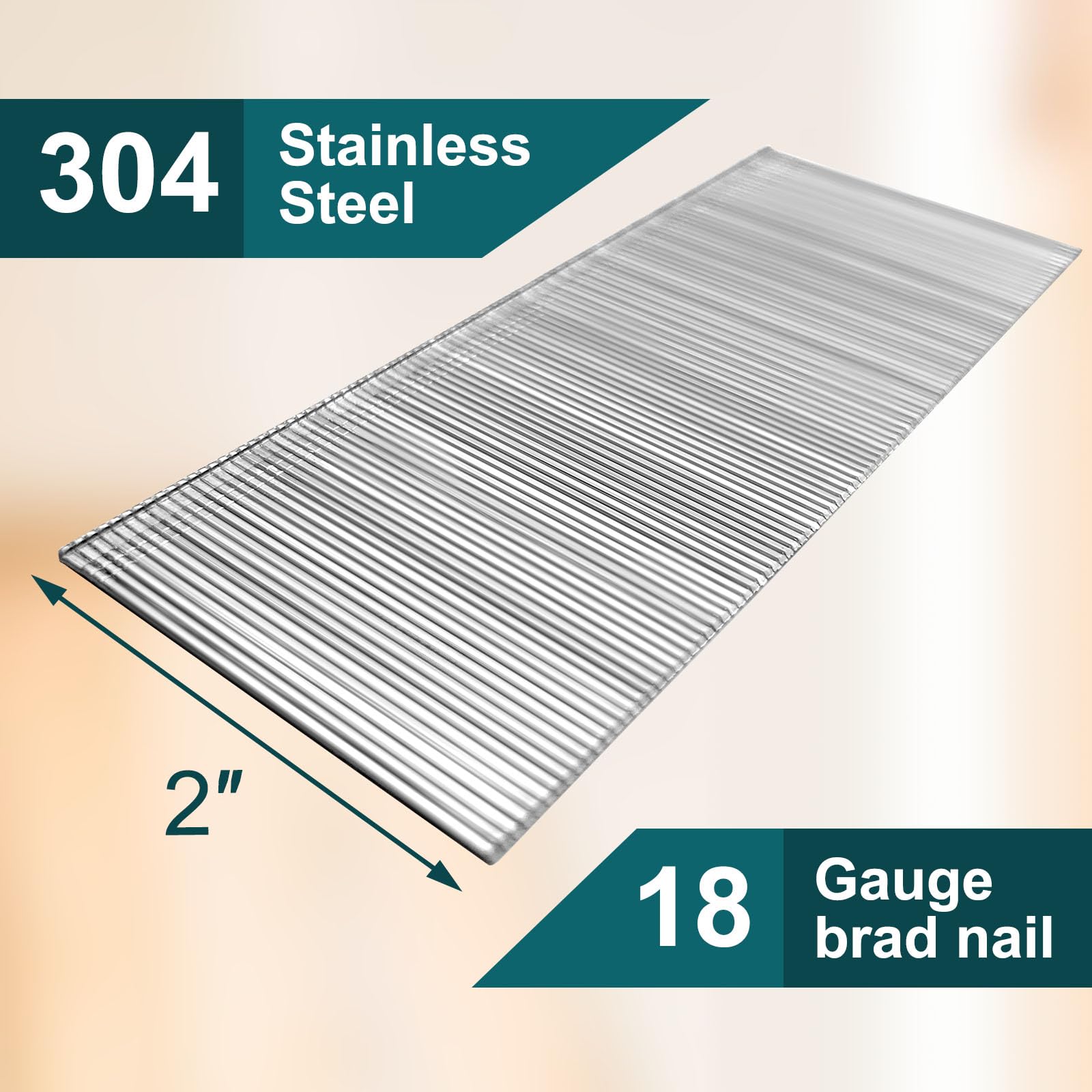 304 Stainless Steel Nails 2 1-2 Inch 8 D Annular Thd Cmmon Nails Ring Shank