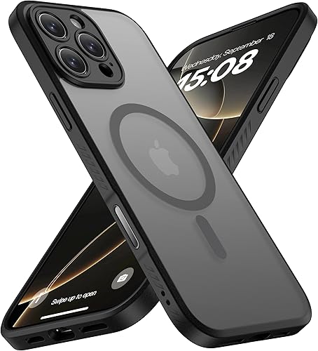 Miniatura 15 de CellEver Funda magnética fuerte para iPhone 15 Pro [protección de cámara] [prueba de caídas de grado militar] [compatible con MagSafe] Funda delgada