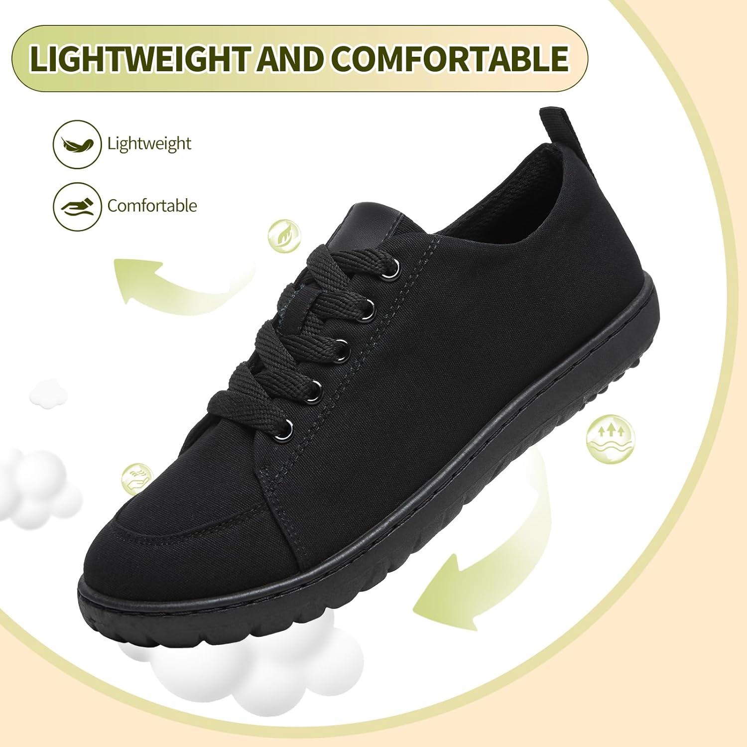 HYPOCRUTE Woman’s Slip On Sneakers Low Top Canvas Shoes Lace Up White Tennis Shoes Fashion Casual Sneakers - Image 4