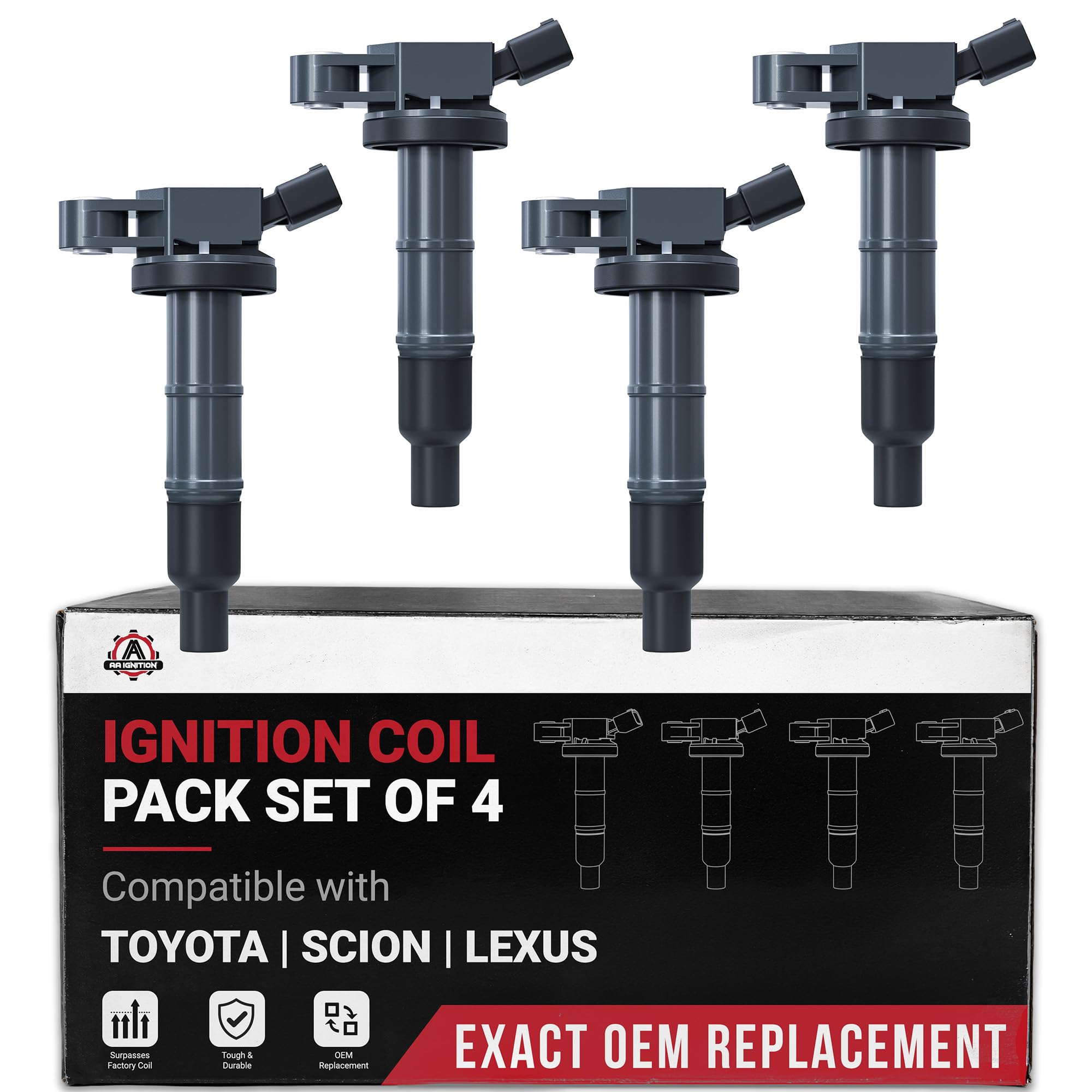 Amazon.com: Ignition Coil Pack Set of 4 - Compatible with Toyota