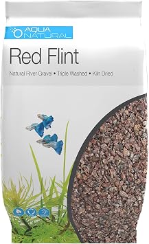 Aqua Natural Aquarium Substrate, Red Flint Gravel, 20lb