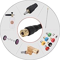 Vista 4 de PWACCS Pressure Washer Gun Replacement with Extension Wand Kit, Pressure Washer Hose 50 FT, 3/8" Kink Resistant Power Washer Hose Steel Braided
