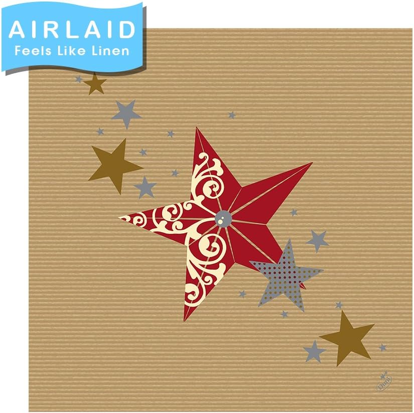 Red Kraft Walk of Fame Dunilin Napkins 40cm Pack of 50