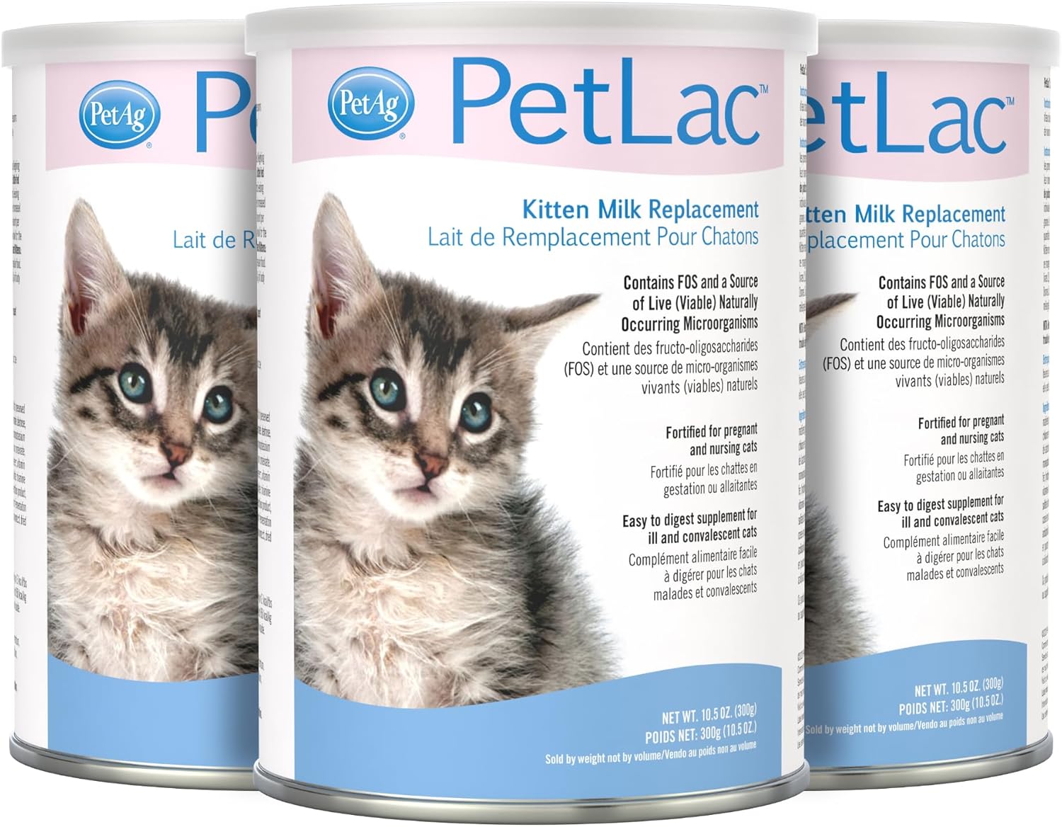 PetLac Kitten Milk Replacement Powder, 10.5 oz, pack of 3