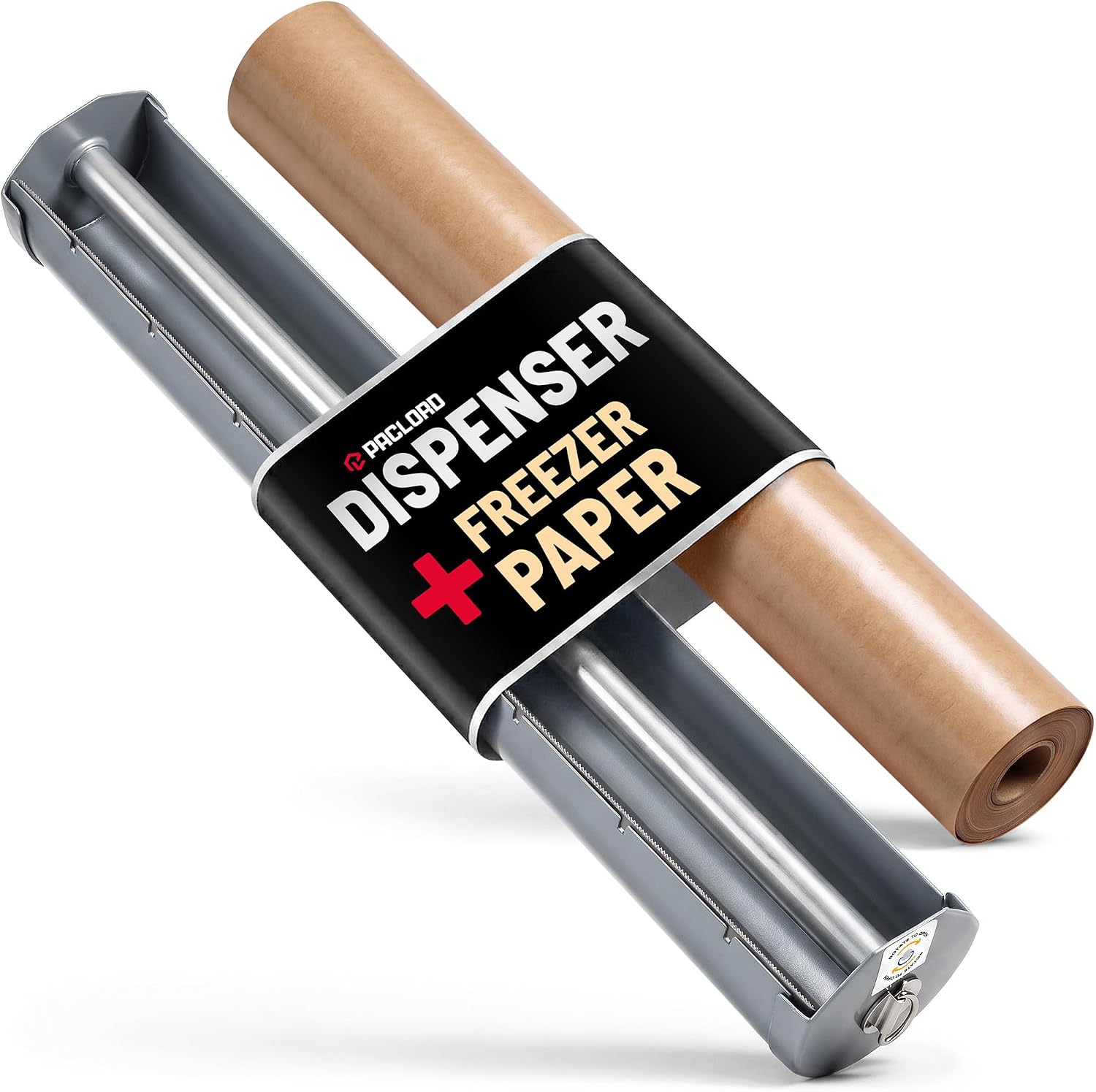 Hand-Held Paper Roll Dispenser with 18" x 100' Natural Kraft Freezer Paper