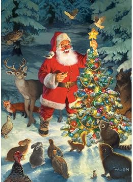 Cobble Hill 1000 Piece Puzzle - Santas Tree - Sample Poster Included