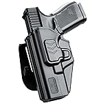 OWB Holster for Glock 19 19X 23 32 45 (Gen 3-5), Left-HandedLevel II RetentionIndex Finger Release360 Adjustable Paddle Carry