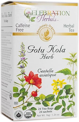Celebration Herbals Organic Gotu Kola Tea Bags 24 Count