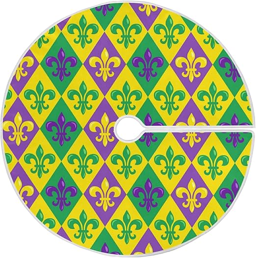 Amazon Com Attx 多彩紋章百合樹裙家居狂歡節裝飾大圓樹裙35 4 吋 居家與廚房