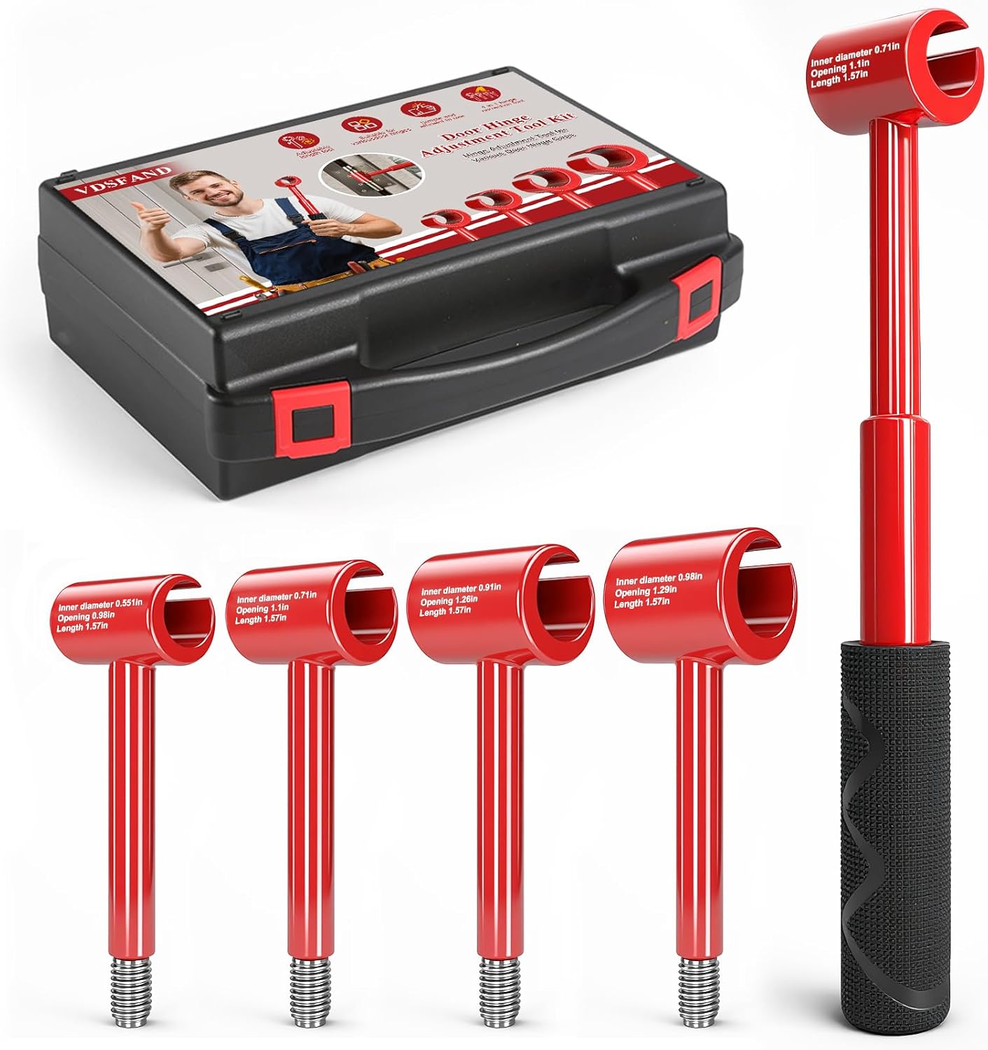 Door Hinge Adjustment Tool Kit 12 in 1 Quality Hinge Adjustment Wrench Door Hinge Repair Tool Suitable for Residential Firefighting Industrial Security