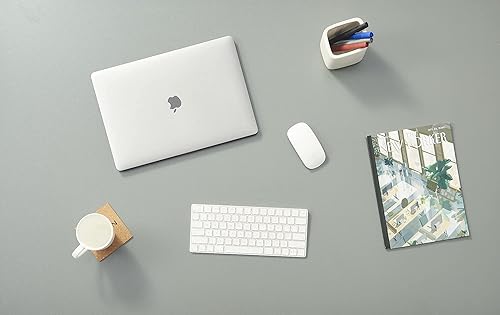 Miniatura 4 de Kaboon Mesa gris de solo 23.62 pulgadas de profundidad x 59.1 pulgadas de ancho, escritorio de madera de una pieza, tablero de mesa para marco de