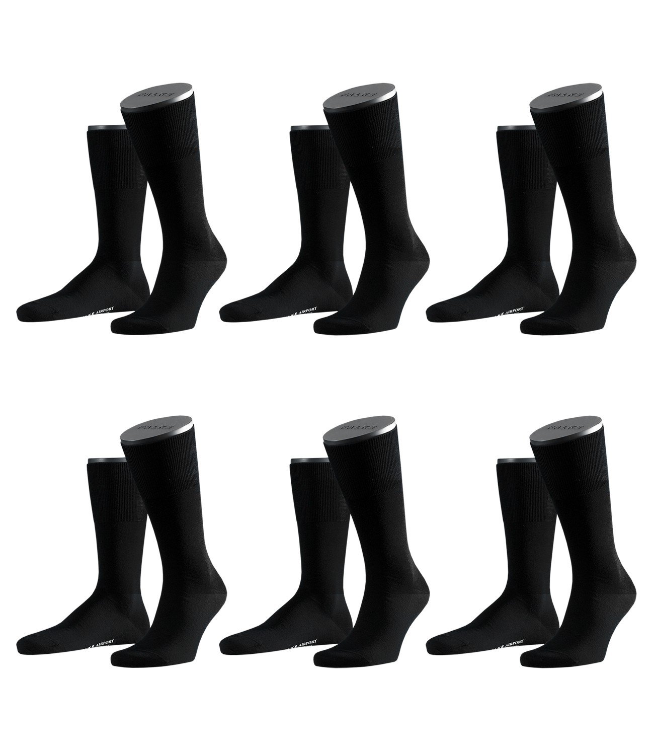 Falke Airport Herren-Socken Gr. 41, Black - black-3000