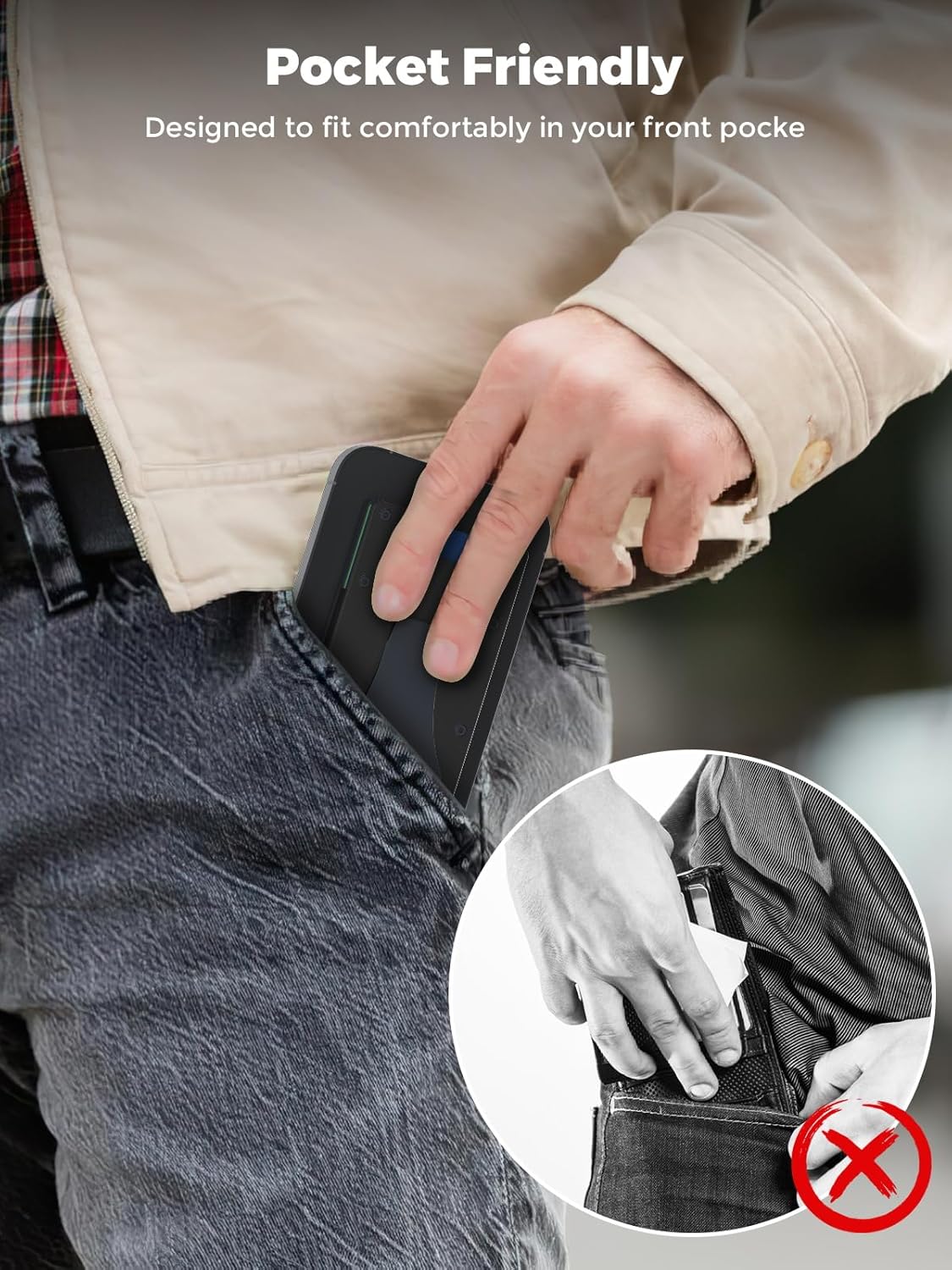 Hsypti for Magsafe Wallet, Slim Wallet for Men with Money Clip, Metal Card Holder with RFID Blocking, Minimalist Magnetic Phone Wallets Compatible with iPhone 17/16/15/14/13/12 Series - Image 5