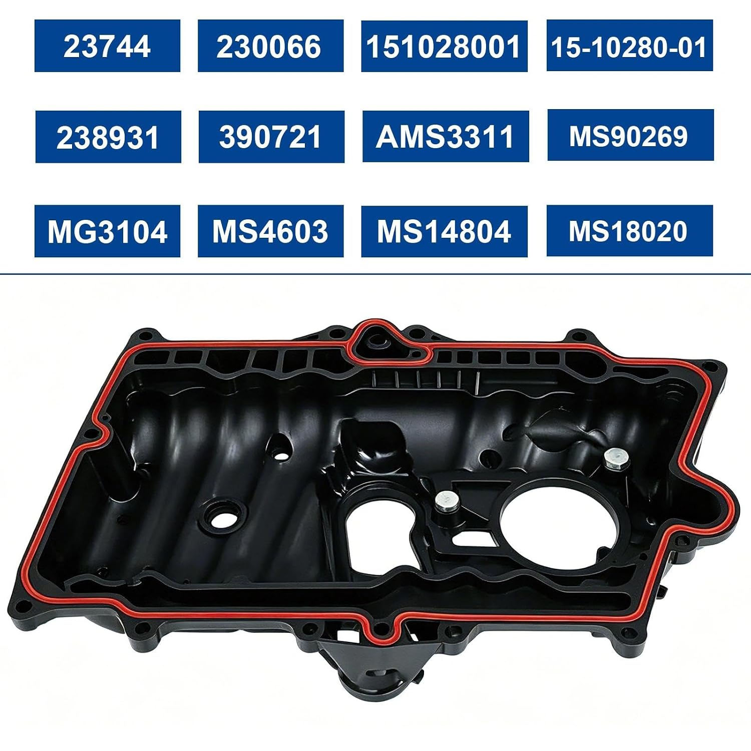 MS 90269 Fuel Injection Plenum Intake Gasket Kit,Durable-Heat-Resistant–Fits 5.0L & 5.7L