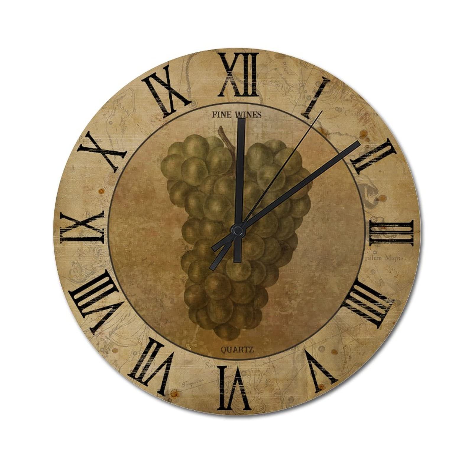 Horloge murale à quartz de qualité supérieure 38 cm finitions bois