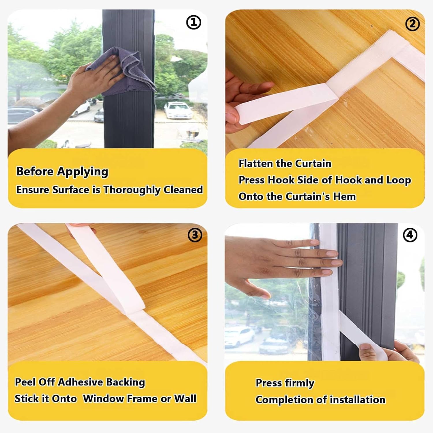 Window Insulation Kit, with Hook and Loop Fastener Window Insulation Film, Keep Draught and Cold Out, Weatherproofing, for Insulation, Windproof, Waterproof and Dustproof(190x170cm)