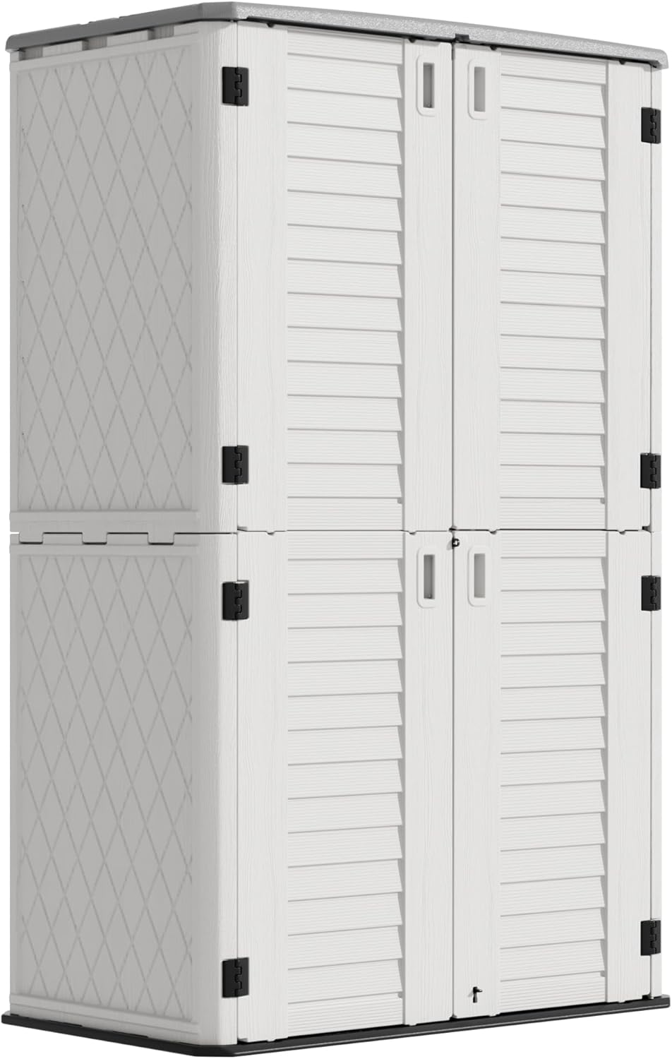 Mrosaa Large Outdoor Storage Box,Resin Sheds&Outdoor Storage Waterproof/Lockable,Outdoor Storage Cabinets for Balcony,Garage,Backyard (37Cu.ft-Pale Grey)