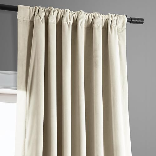 Miniatura 4 de HPD Half Price Drapes - Cortinas blackout de terciopelo, con bloqueo total de calor y luz, para sala de estar (1 panel), 50 pulgadas de ancho x 63