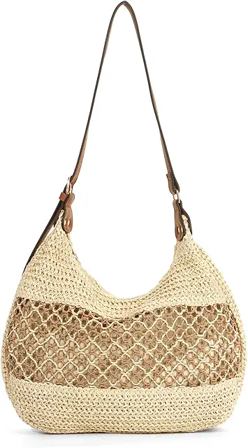 Women's Straw Weaving Hobo Shoulder Bag - Wicker Beach Tote 2025